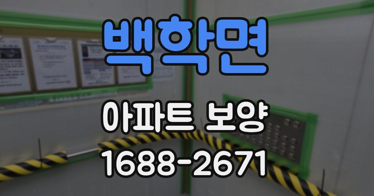 백학면 아파트 보양