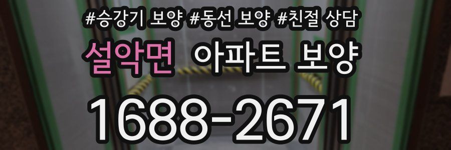 설악면 아파트 보양