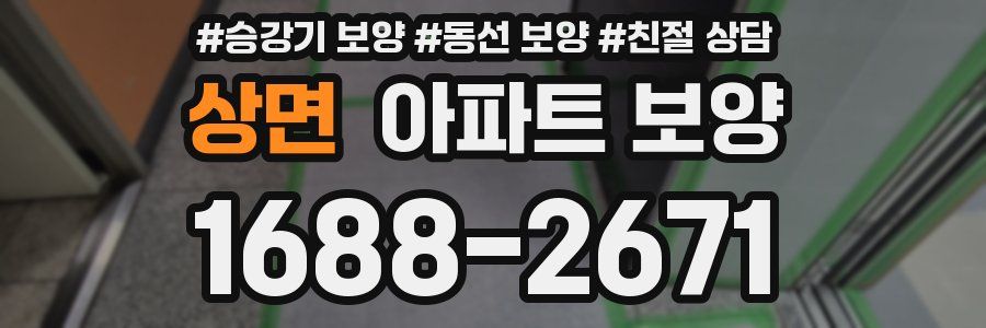 상면 아파트 보양