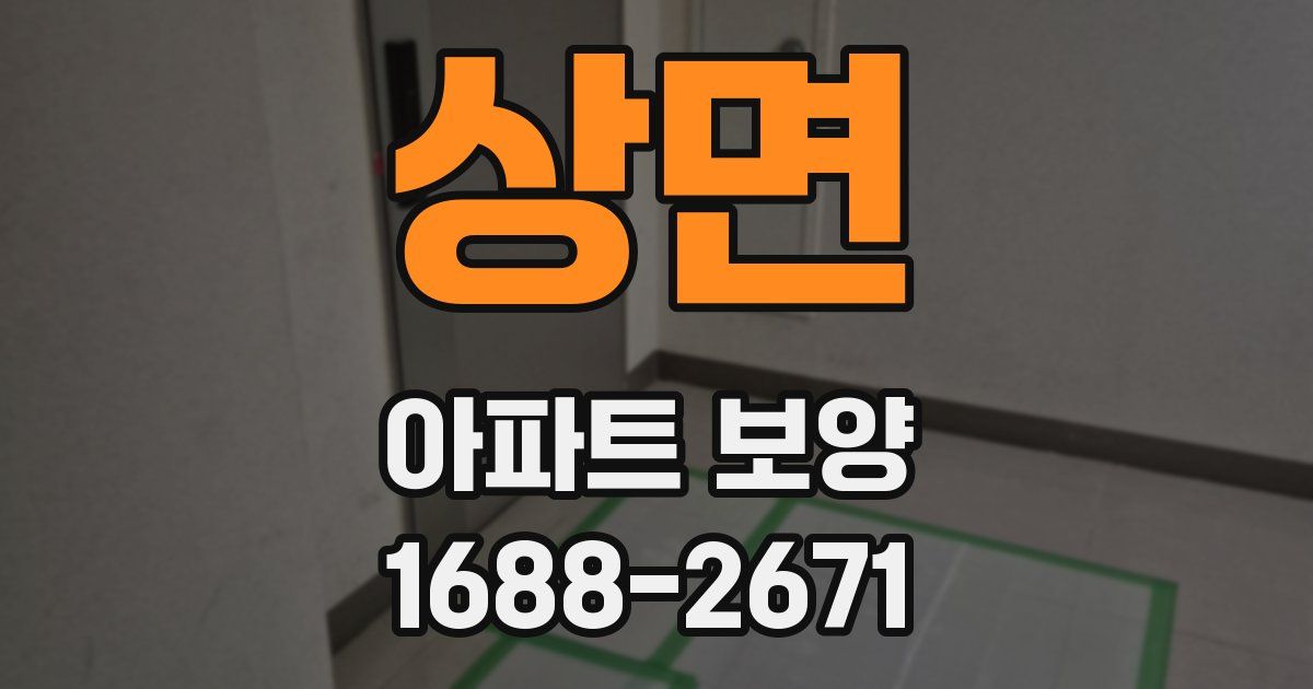 상면 아파트 보양