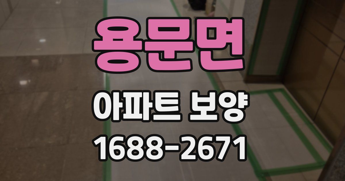용문면 아파트 보양