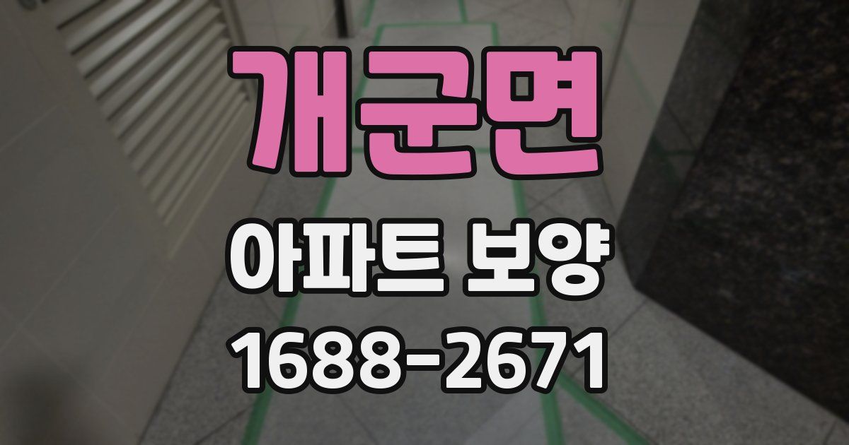 개군면 아파트 보양