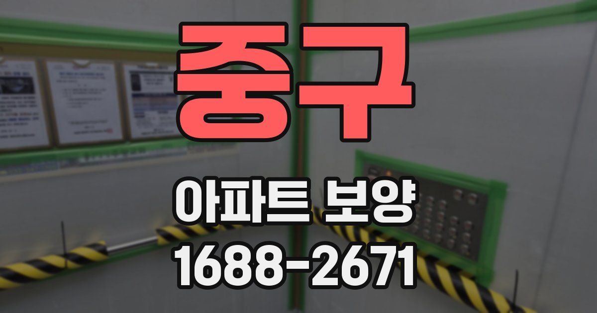 중구 아파트 보양