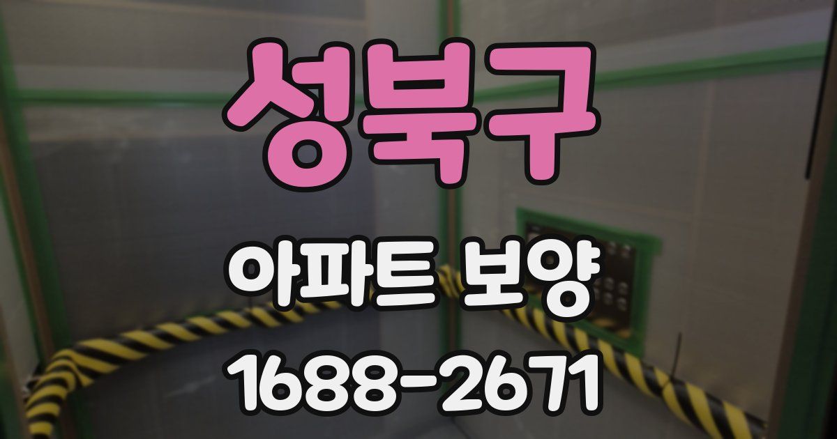 성북구 아파트 보양