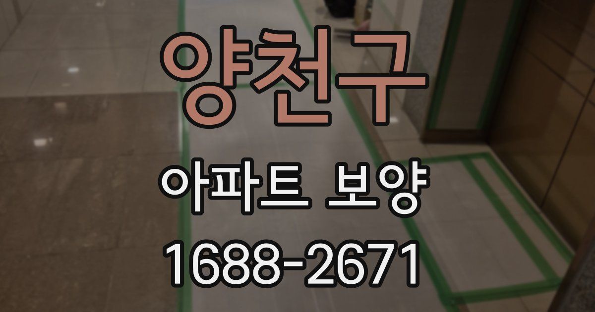 양천구 아파트 보양