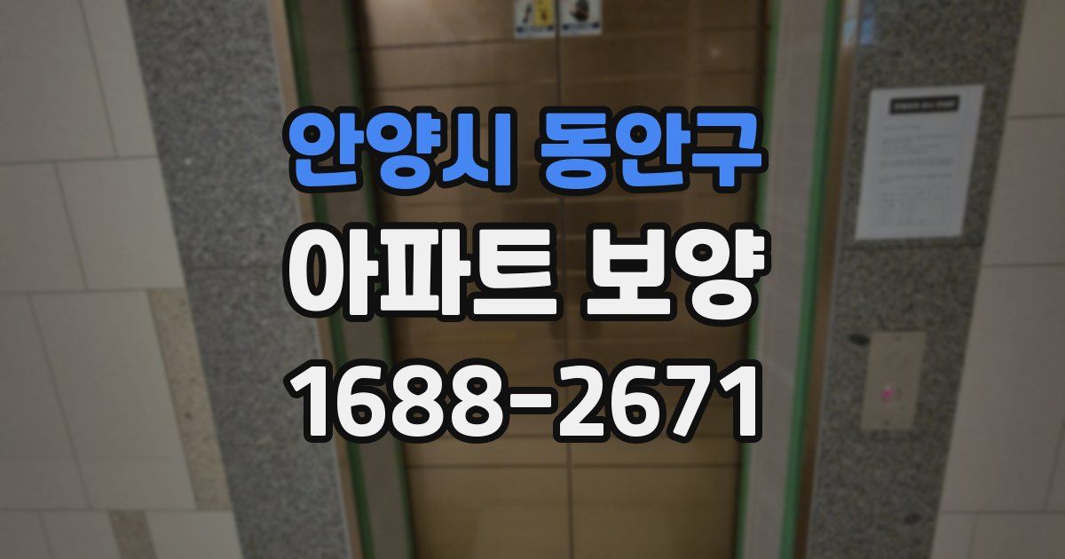 안양시 동안구 아파트 보양