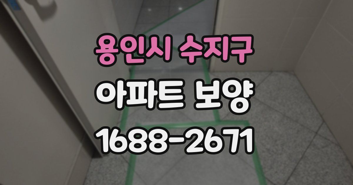 용인시 수지구 아파트 보양