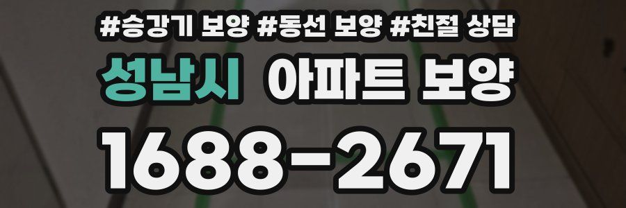 성남시 아파트 보양