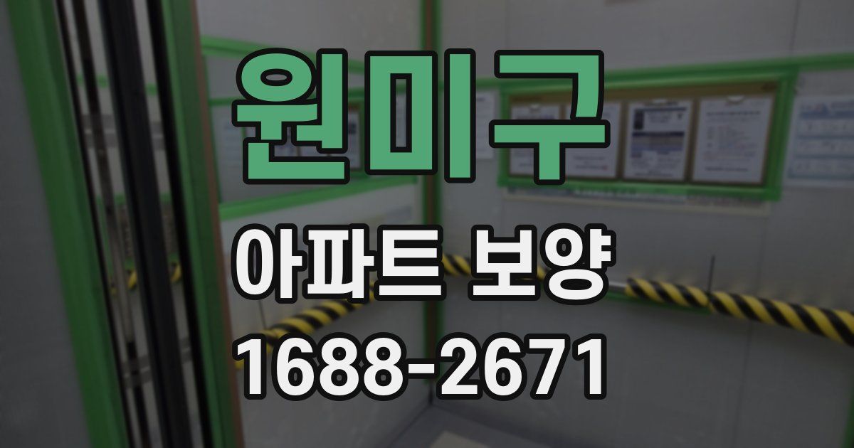 원미구 아파트 보양