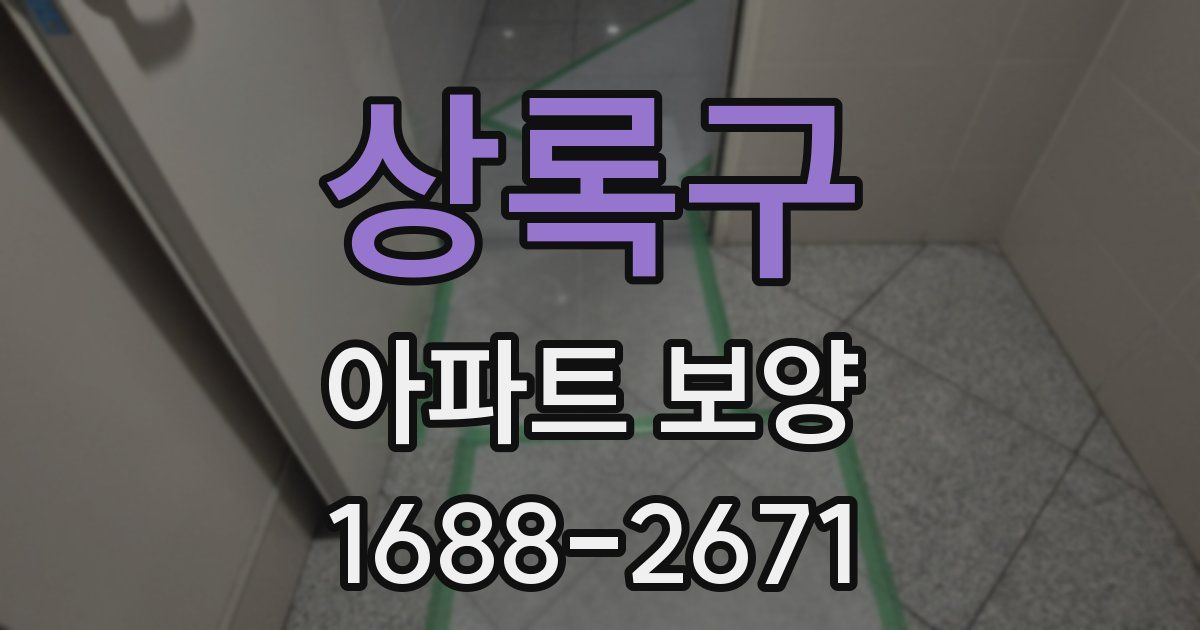 상록구 아파트 보양