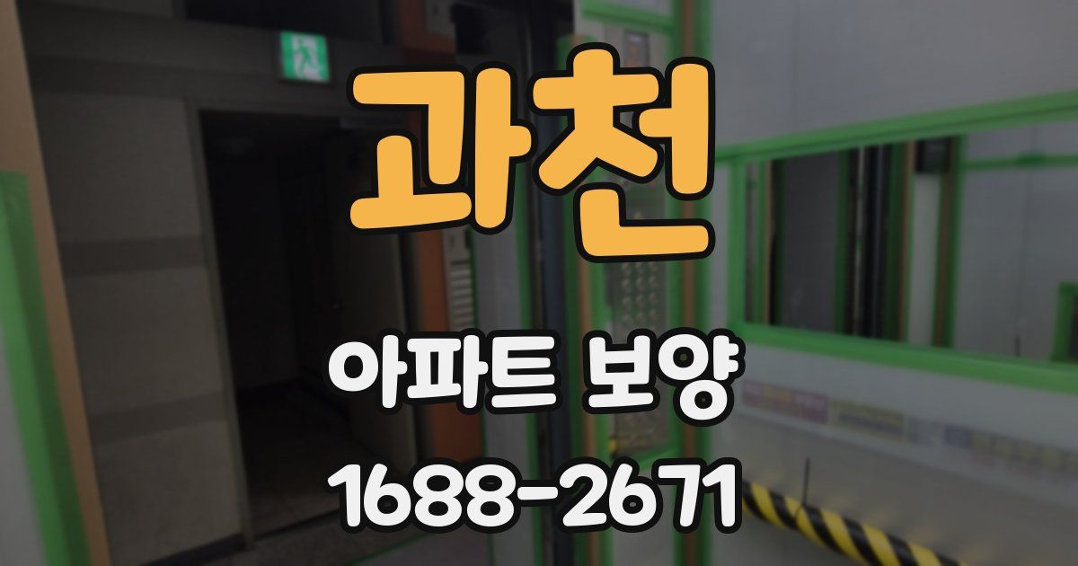 과천 아파트 보양