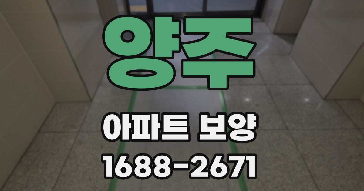 양주 아파트 보양