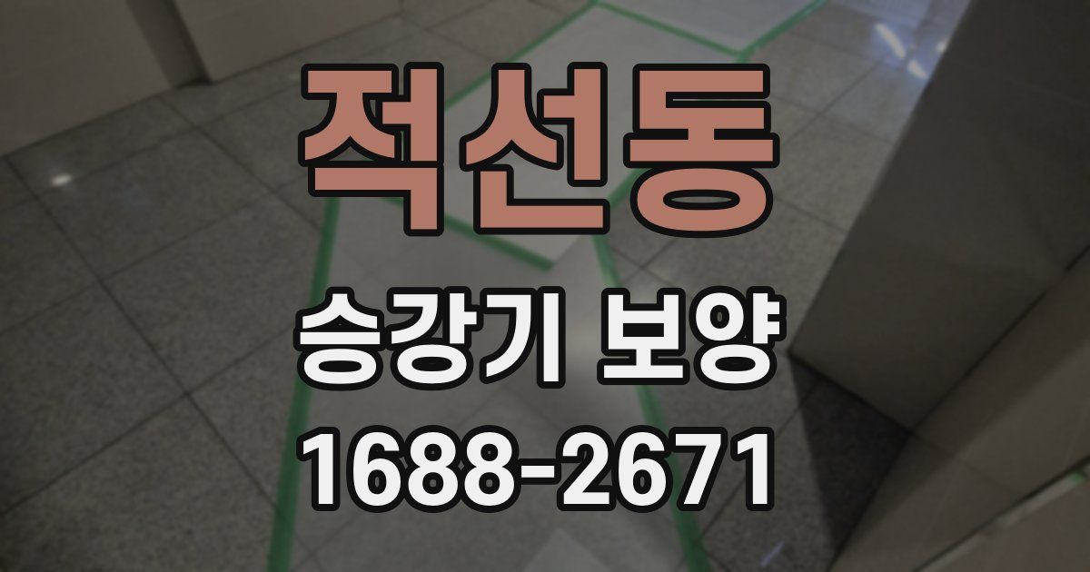 적선동 승강기 보양