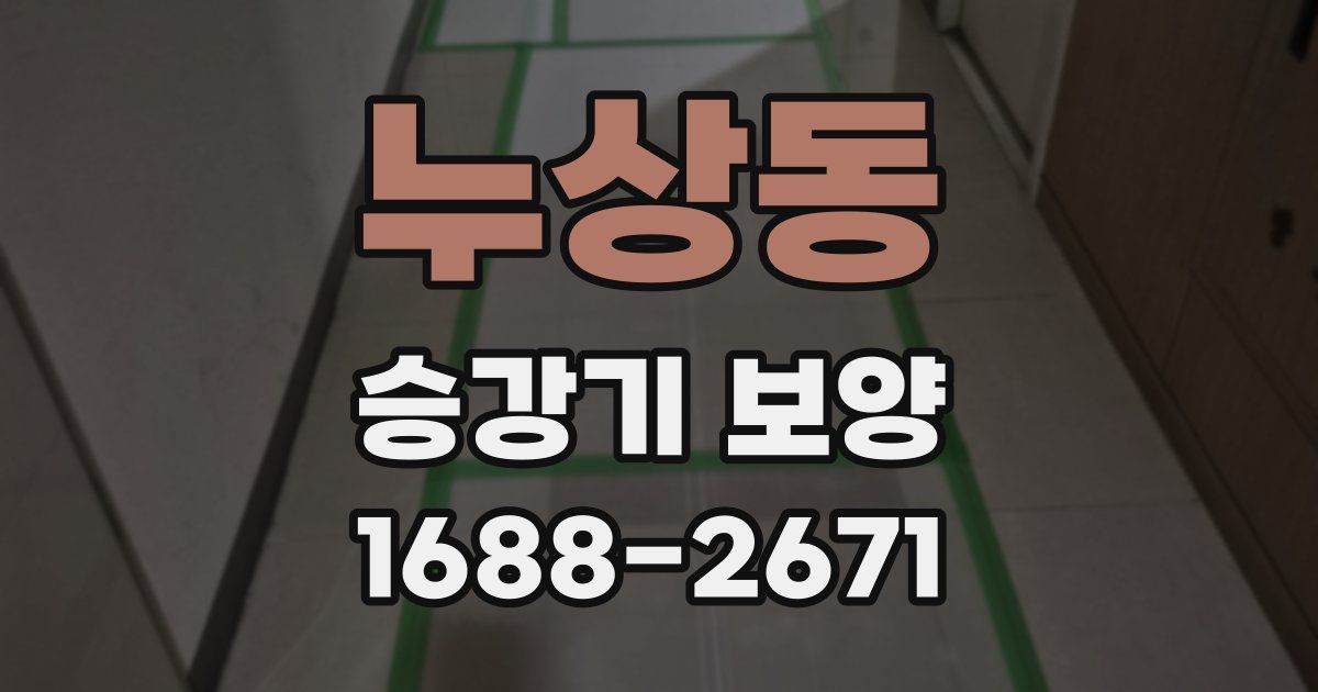 누상동 승강기 보양