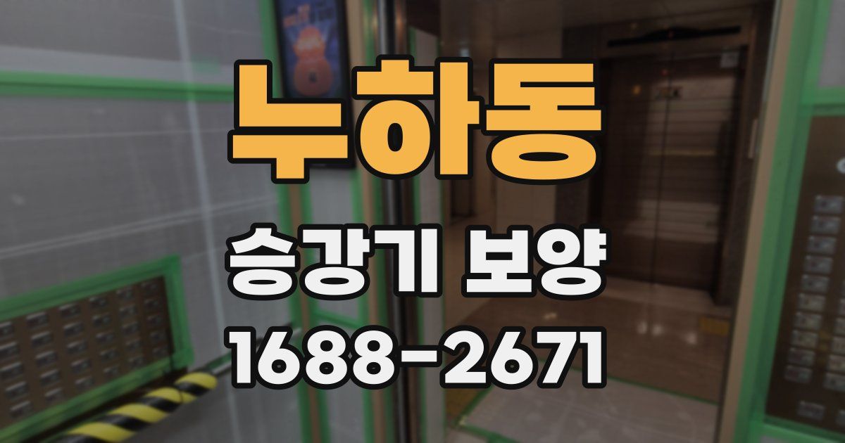 누하동 승강기 보양