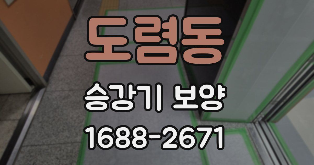 도렴동 승강기 보양