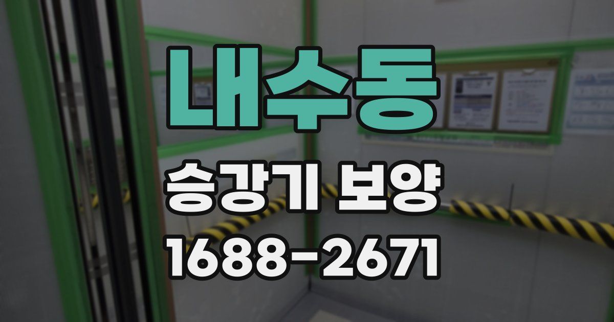 내수동 승강기 보양