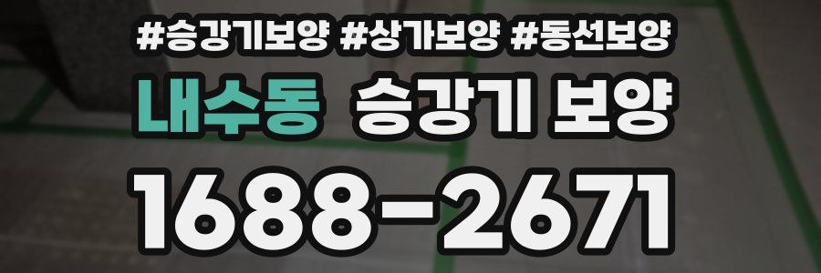 내수동 승강기 보양