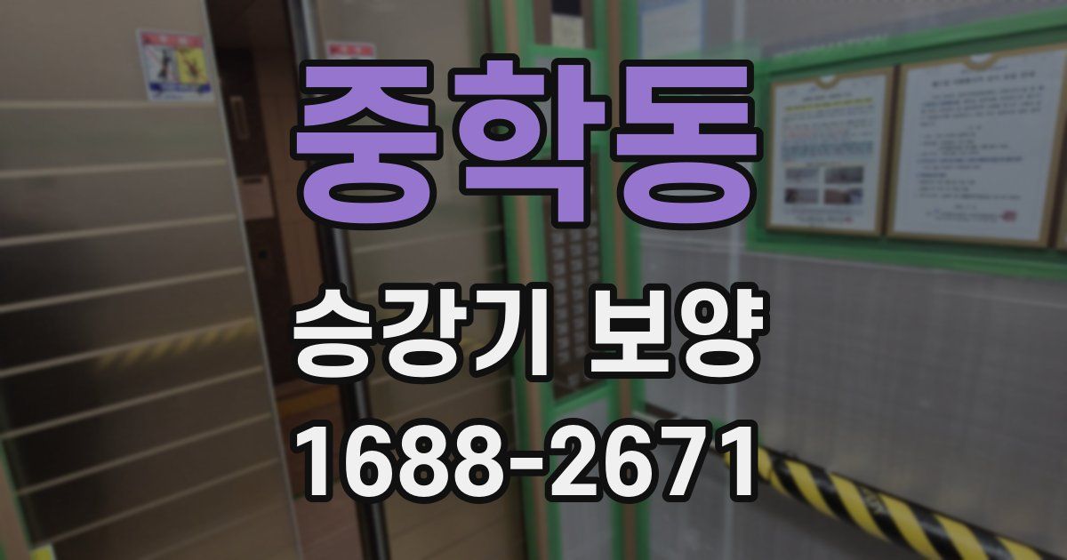 중학동 승강기 보양