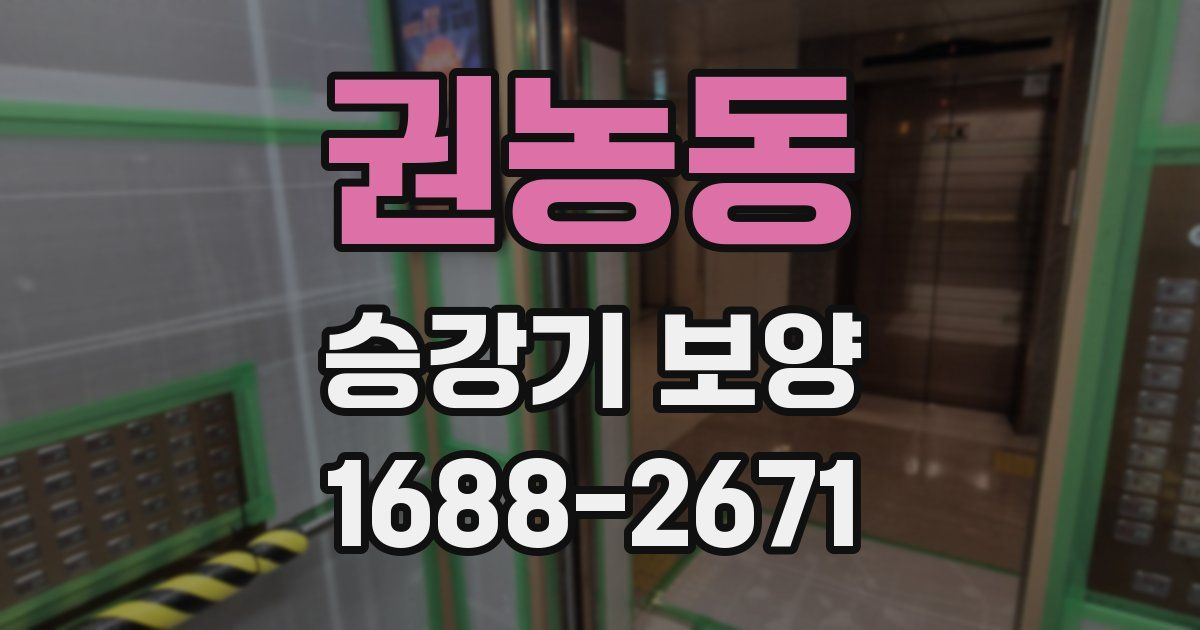 권농동 승강기 보양