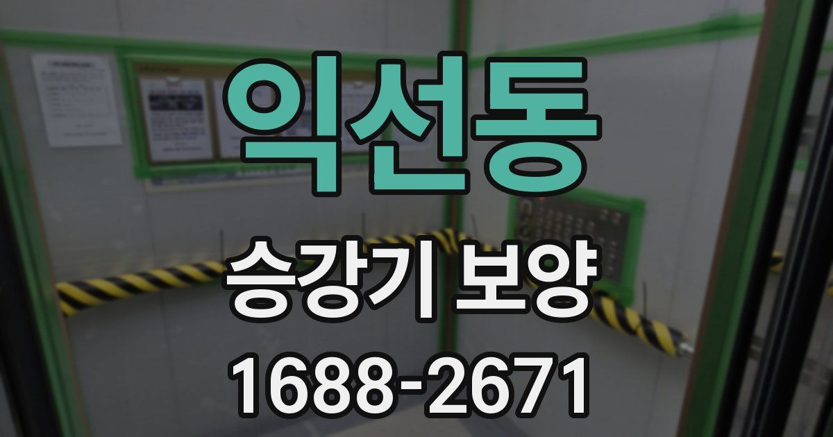 익선동 승강기 보양