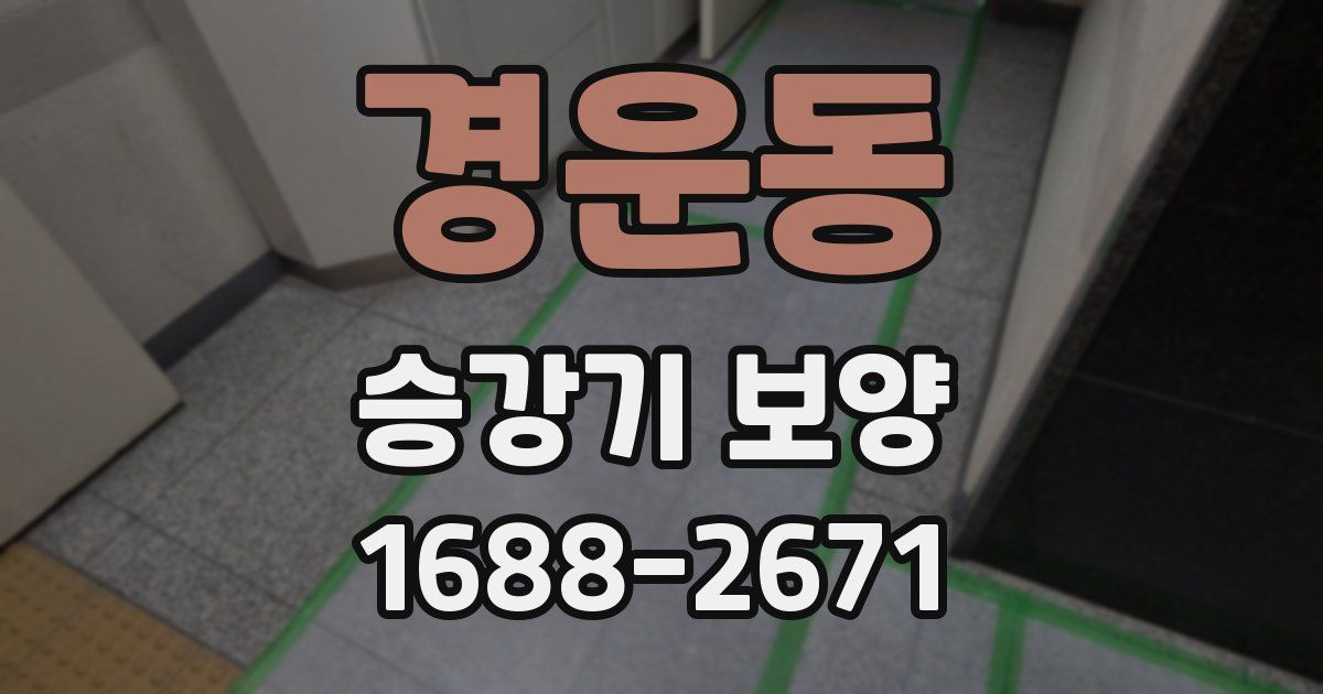 경운동 승강기 보양
