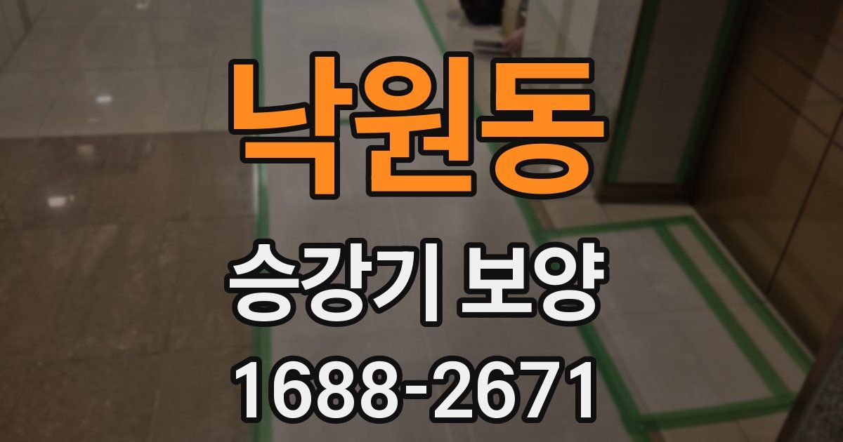 낙원동 승강기 보양