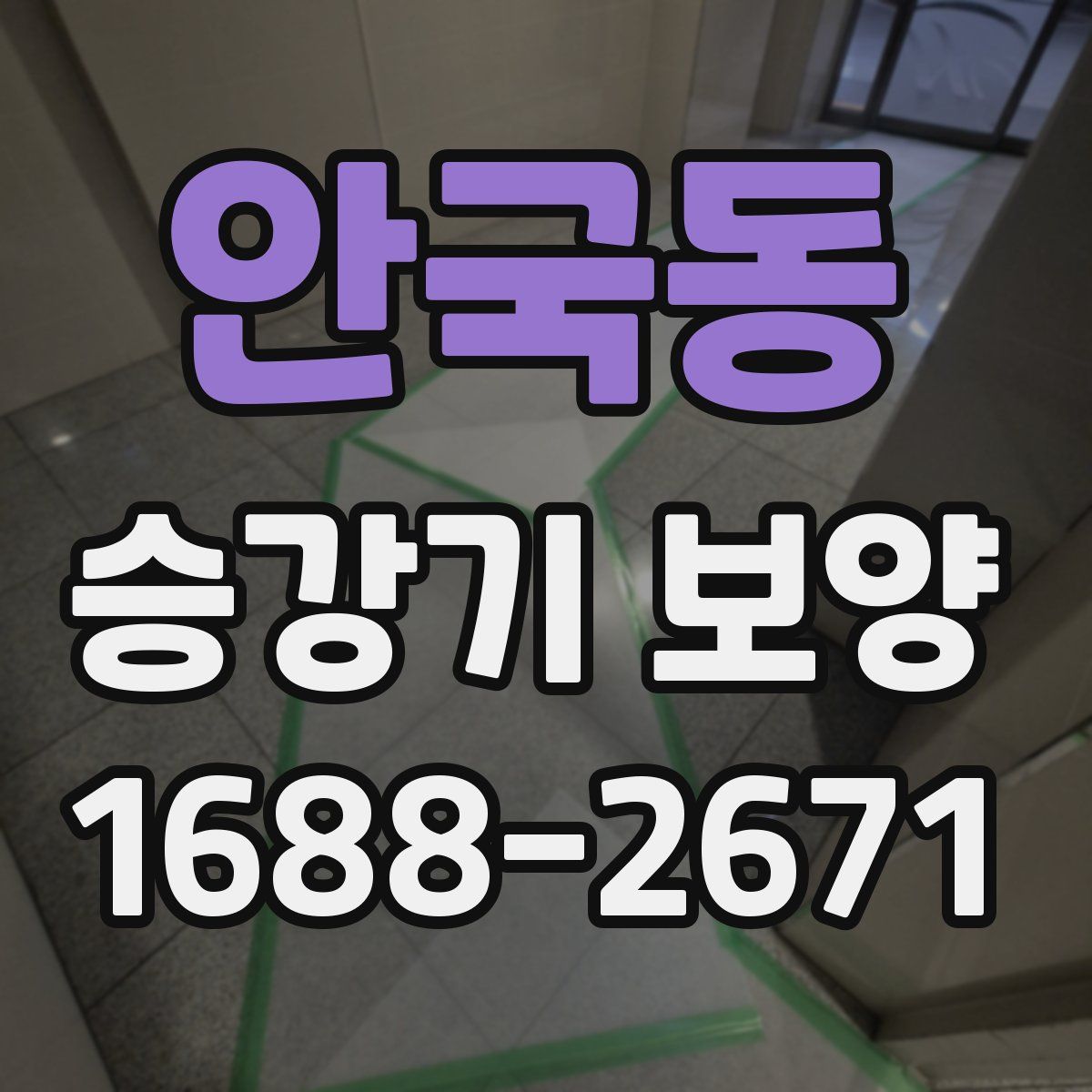 안국동 승강기 보양
