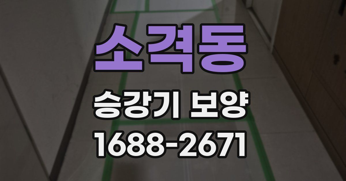소격동 승강기 보양