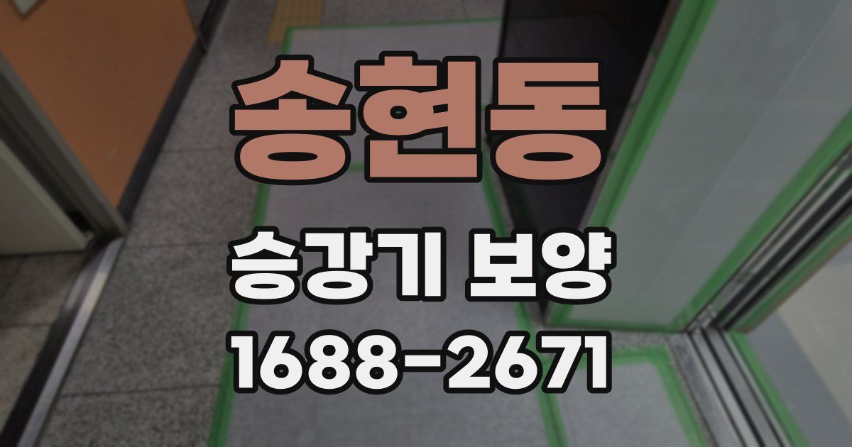 송현동 승강기 보양