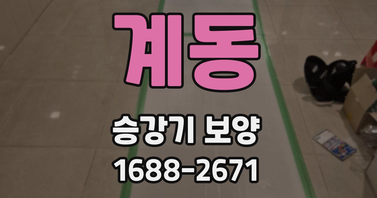 계동 승강기 보양