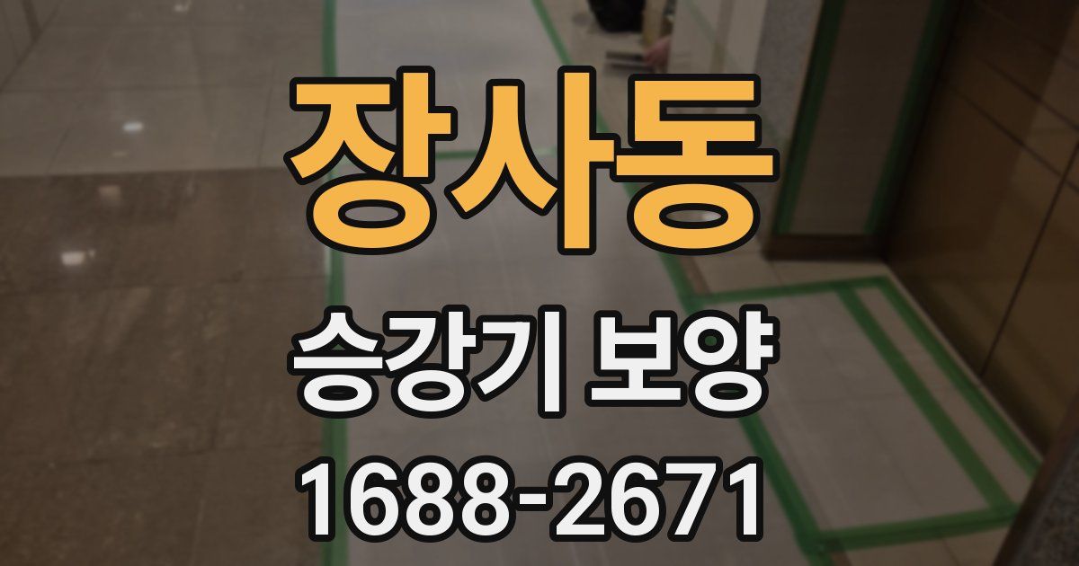 장사동 승강기 보양