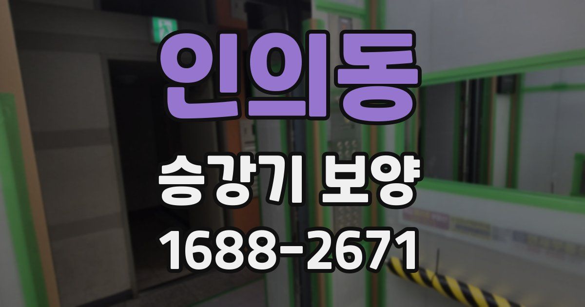 인의동 승강기 보양