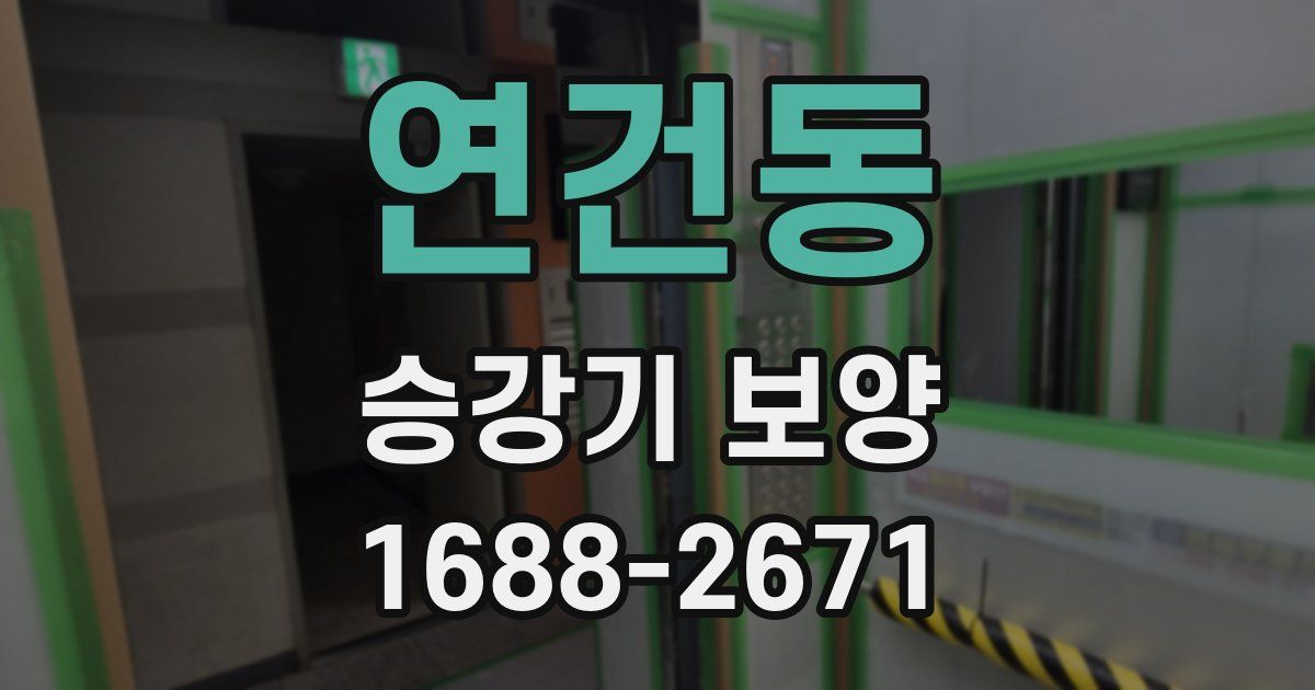 연건동 승강기 보양
