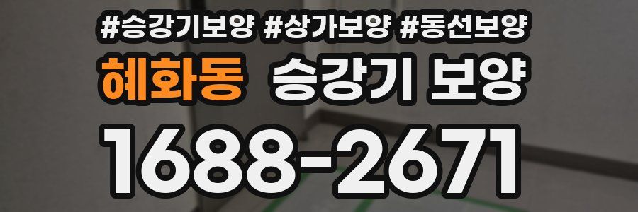 혜화동 승강기 보양