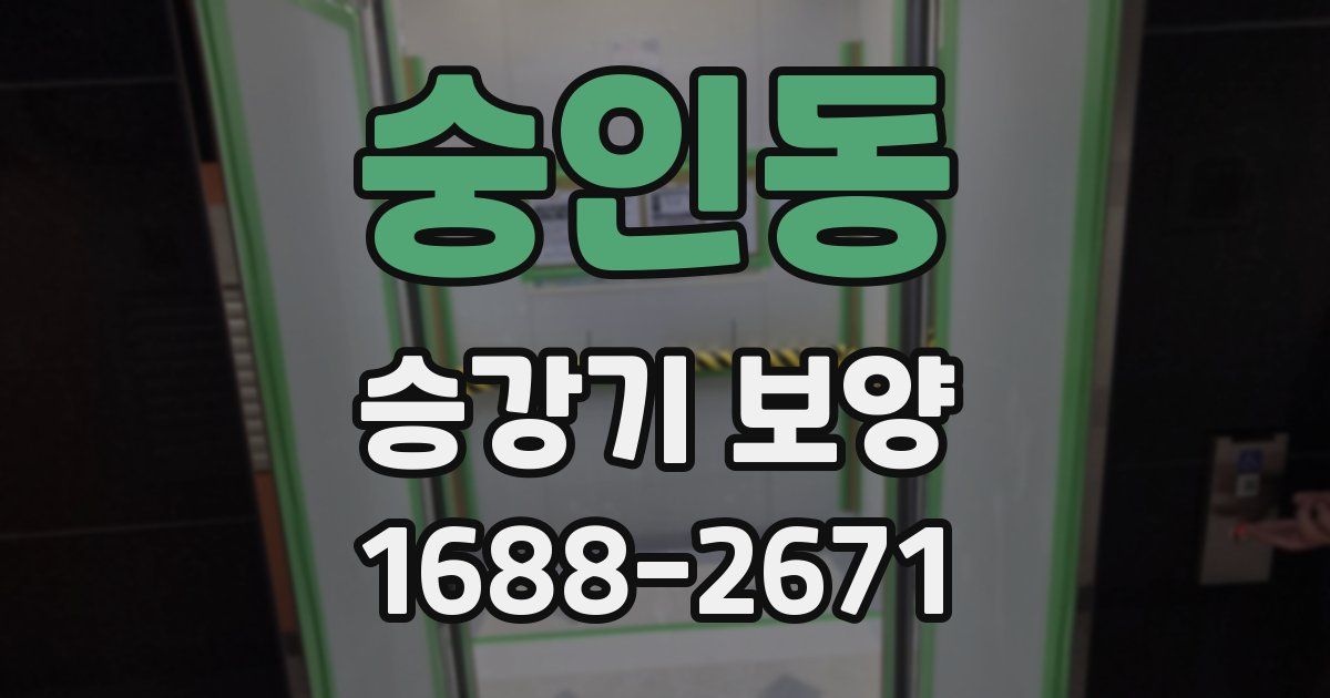 숭인동 승강기 보양