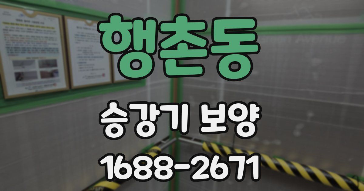 행촌동 승강기 보양