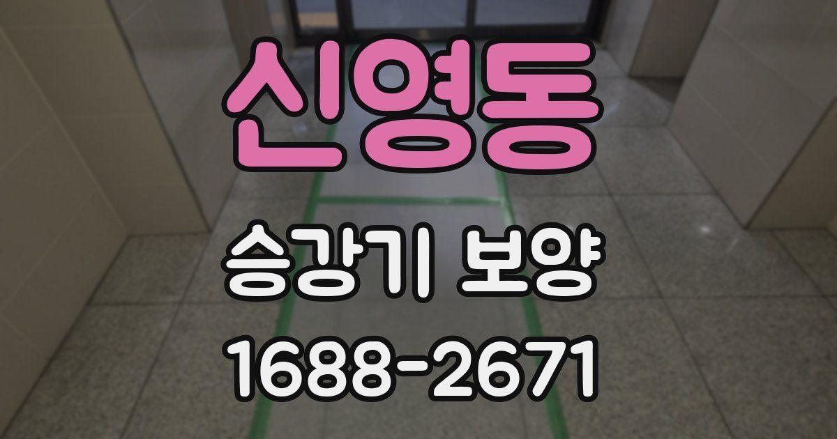 신영동 승강기 보양