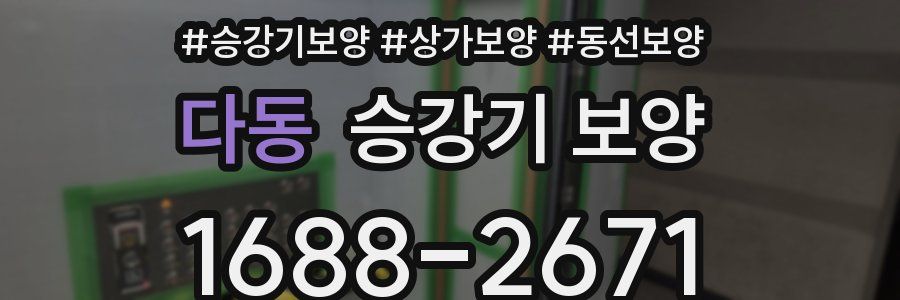 다동 승강기 보양