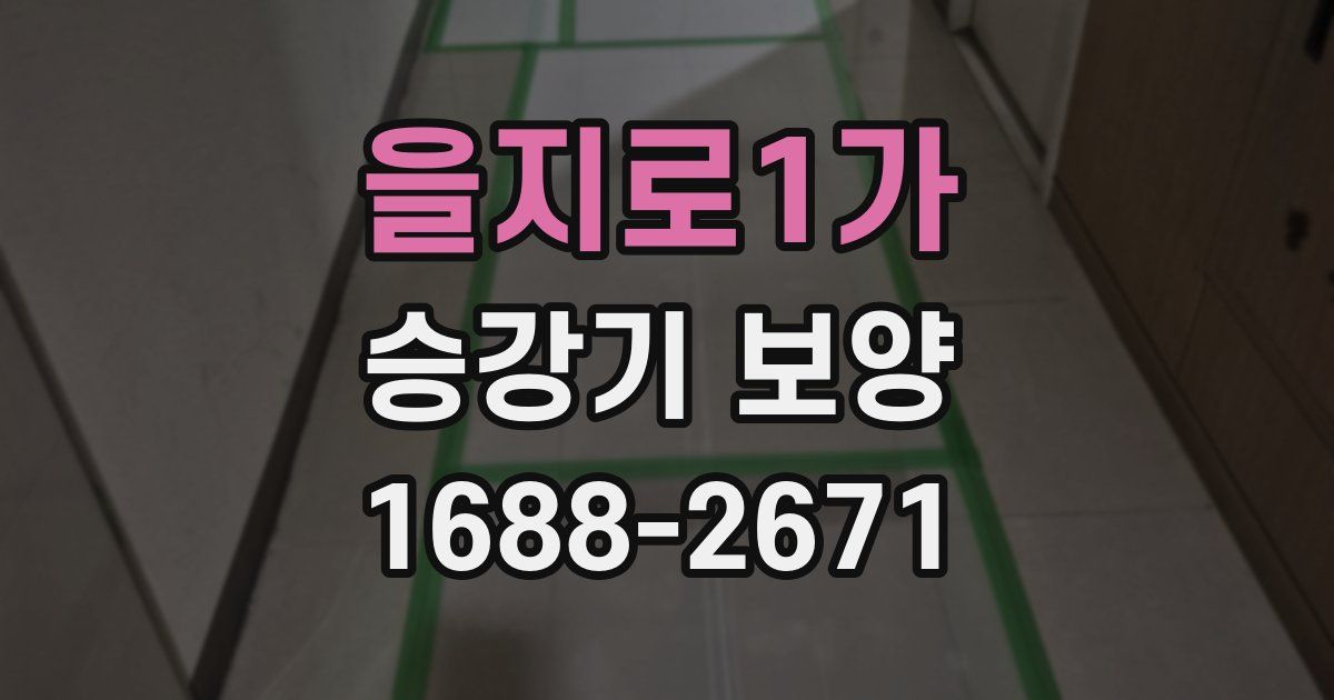 을지로1가 승강기 보양