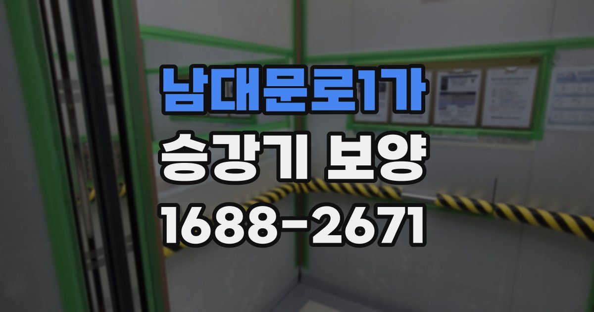 남대문로1가 승강기 보양