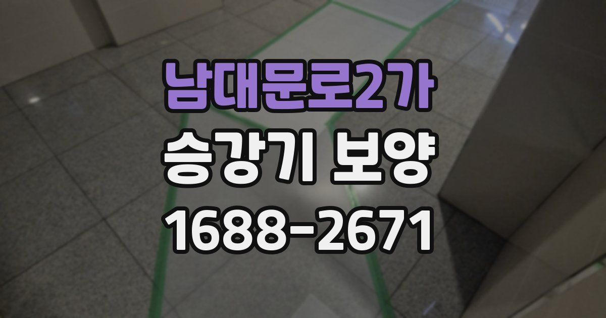 남대문로2가 승강기 보양