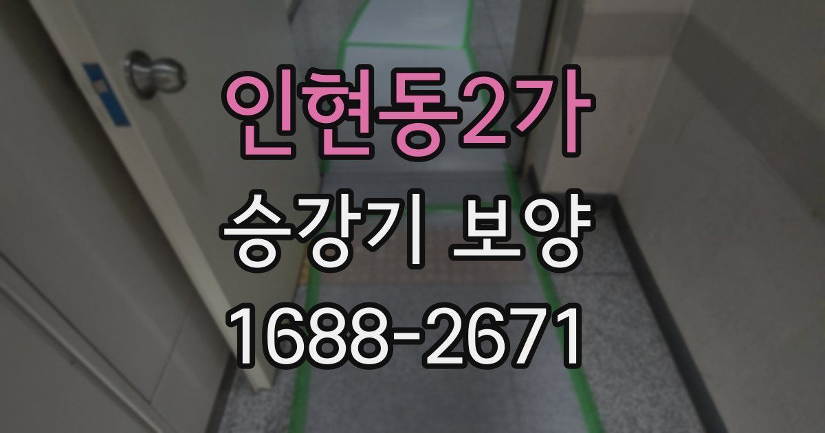 인현동2가 승강기 보양