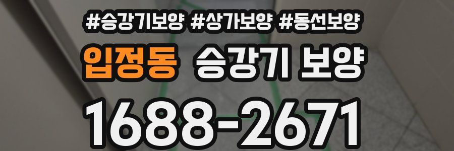 입정동 승강기 보양