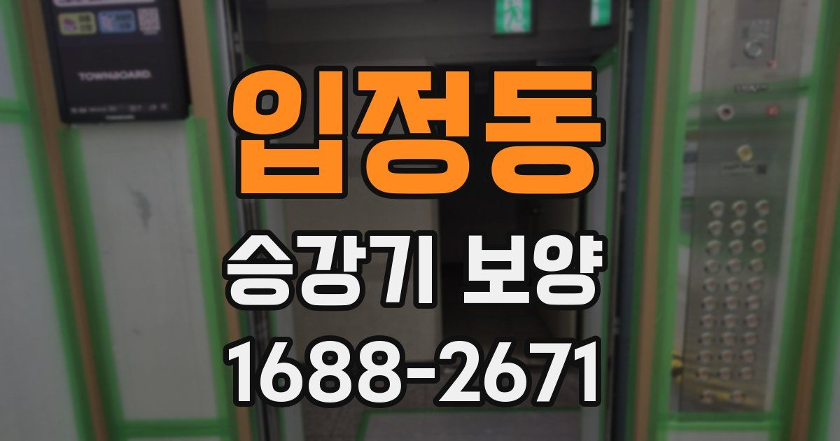 입정동 승강기 보양