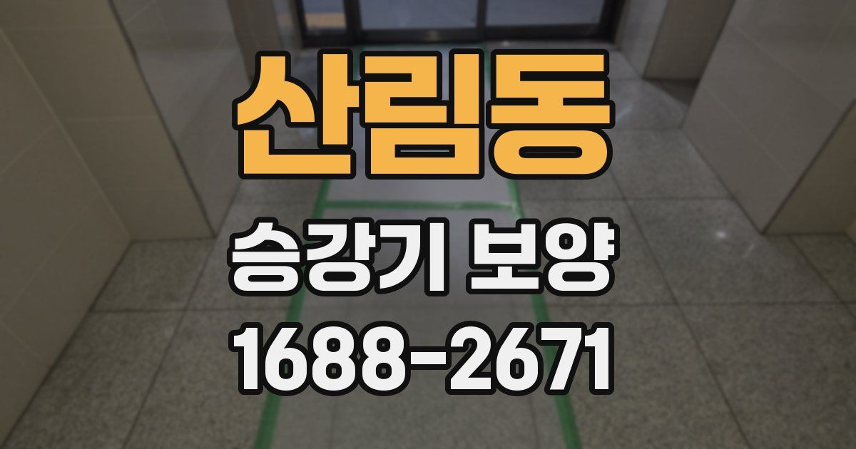 산림동 승강기 보양