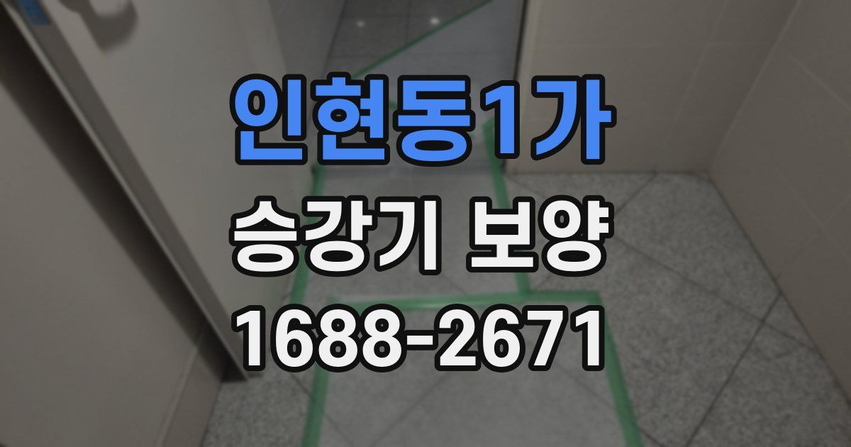 인현동1가 승강기 보양