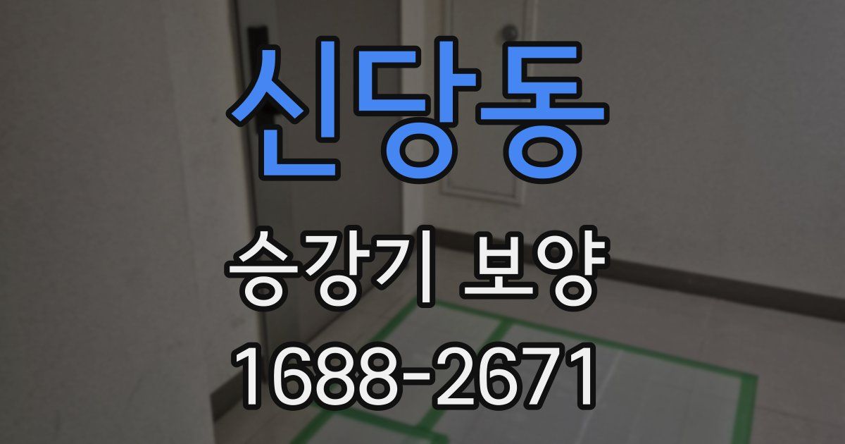 신당동 승강기 보양