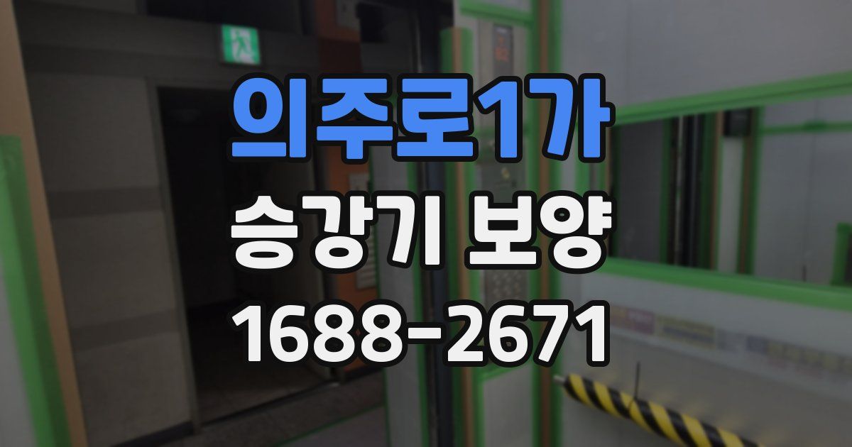 의주로1가 승강기 보양