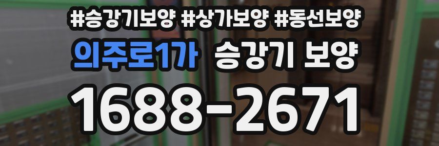 의주로1가 승강기 보양